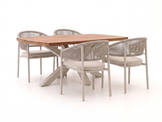 Bellagio Panaro/Induno Dänisch Oval 180 cm Gartenmöbel-Set 5-teilig stapelbar