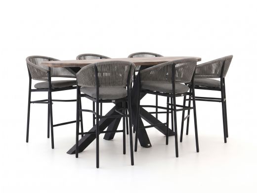 Bellagio Panaro/ROUGH-Y Ellips 240 cm Gartenbar-Set 7-teilig