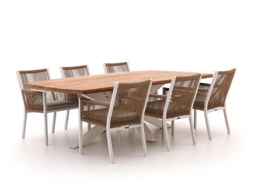 Manifesto Rivola/Induno dänisch oval 240 cm Gartenmöbel-Set 7-teilig