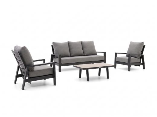 Tierra Outdoor Musone Sessel-Sofa Lounge-Set 4-teilig 5-Sitzer verstellbar