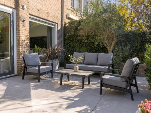 Tierra Outdoor Musone Gartensofa 3-Sitzer 199 cm - Charcoal (inkl. Kissen)