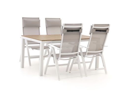 Bellagio Avenza/Fidenza 160 cm Gartenmöbel-Set 5-teilig verstellbar
