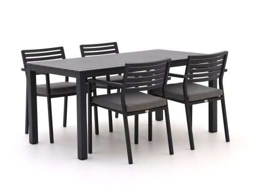 Bellagio Rumo/Menzano 160 cm Gartenmöbel-Set 5-Teilig Stapelbar