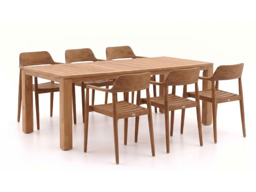 Bellagio Balba/Buxton 220 cm Gartenmöbel-Set 7-teilig stapelbar
