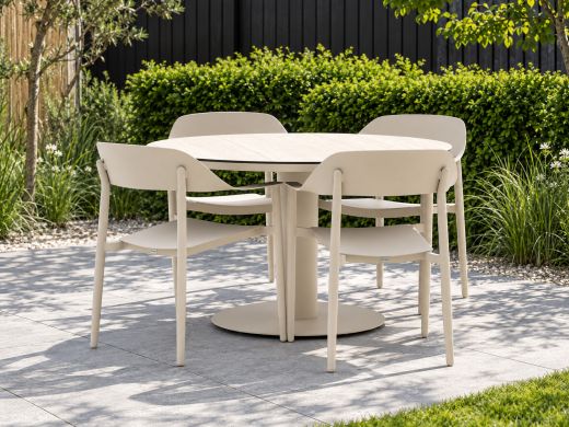 Bellagio Valli/La Fonte ø 120 cm Gartenmöbel-Set 5-teilig