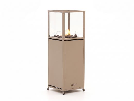 Cosipillar Dome Feuersäule 40x40x116 cm - Sandy beige
