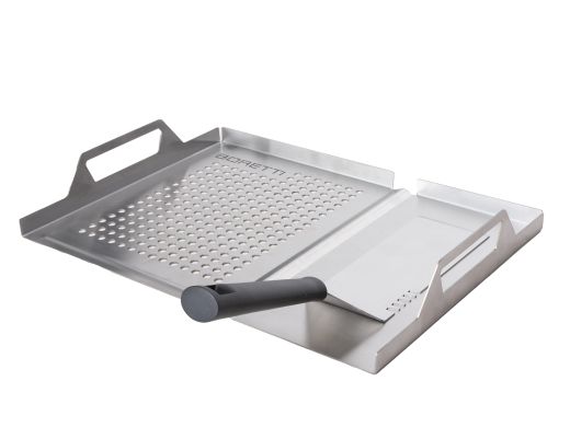 Boretti Grill 2-in-1 Grillplatte mit Spatel 31,5x7,5x43 cm
