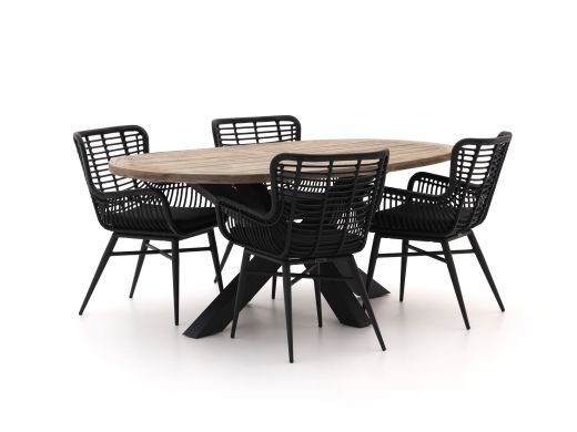 Intenso Asti/Rough-Y Ellips 200 cm Gartenmöbel-Set 5-teilig