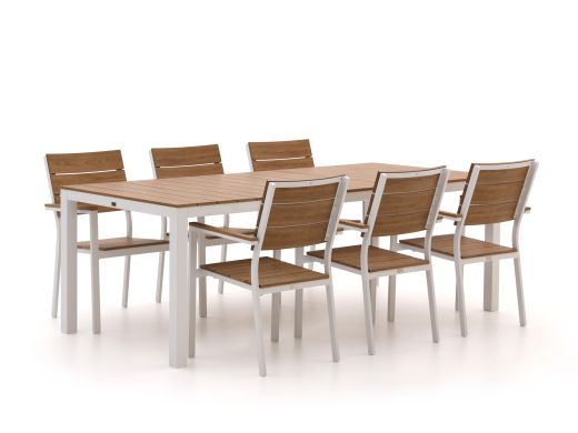 Bellagio Fidenza 220 cm Gartenmöbel-Set 7-Teilig Stapelbar