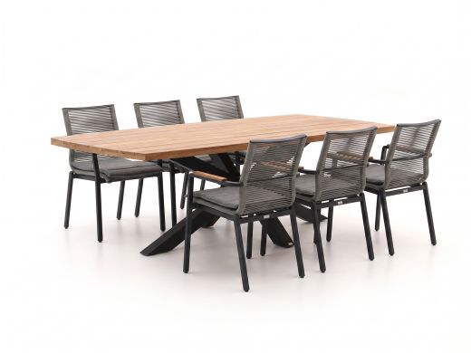 Bellagio Marudo/Induno dänisch oval 240 cm Gartenmöbel-Set 7-teilig stapelbar