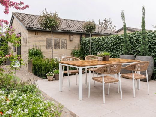 Manifesto Belpasso/Linosa 180 cm Gartenmöbel-Set 5-teilig stapelbar