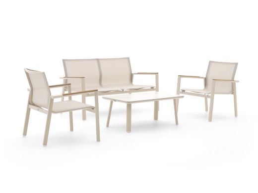 Forza Asmonte Sessel-Sofa Lounge-Set 4-teilig