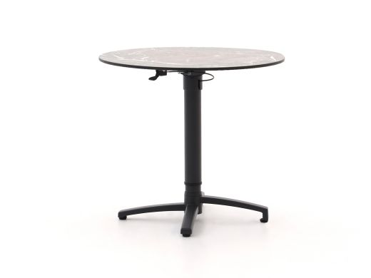 Bellagio Canzo Gartentisch klappbar ø 80 cm (h: 73/109 cm) verstellbar