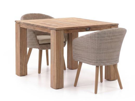 Intenso Tropea/ROUGH-X 100 cm Gartenmöbel-Set 3-teilig