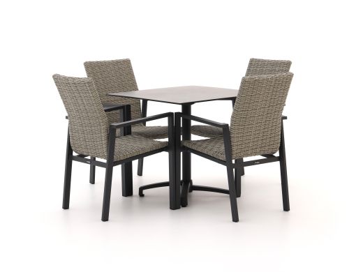 Manifesto Villongo/Canzo 80 cm Gartenmöbel-Set 5-teilig Stapelbar inklapbaar