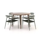 Manifesto Cavone/ROUGH-K ø 115 cm Gartenmöbel-Set 5-Teilig Stapelbar