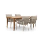 Bellagio Birgi Novo/Bruca 170 cm Gartenmöbel-Set 5-teilig stapelbar