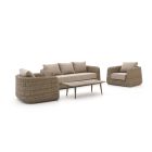 Intenso Tarcento/ROUGH-K Sessel-Sofa Lounge-Set 4-teilig