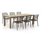 Apple Bee Hawaii/ROUGH-S 220 cm Gartenmöbel-Set 7-teilig stapelbar