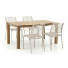 Apple Bee Hawaii/ROUGH-S 160 cm Gartenmöbel-Set 5-teilig stapelbar