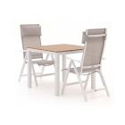 Bellagio Avenza/Fidenza 90 cm Gartenmöbel-Set 3-teilig verstellbar