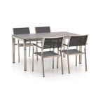 Bernstein Freiburg 160 cm Gartenmöbel-Set 5-teilig stapelbar