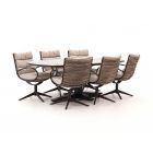 Apple Bee Camp Bay/Zanzibar dänisch oval 220 cm Gartenmöbel-Set 7-teilig drehbar