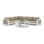 Bellagio Avolo/Cosiraw 120 cm Ecklounge-Set mit Feuertisch 3-teilig links