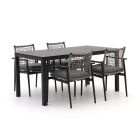 Bellagio Pizzoli/La Fonte 160 cm Gartenmöbel-Set 5-Teilig Stapelbar