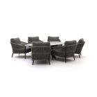 Bellagio Mineo/Induno Ellips 240 cm Low Dining Gartenmöbel-Set 7-teilig