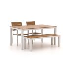 Bellagio Fidenza 160 cm Gartenmöbel-Set mit Sofa 4-Teilig Stapelbar