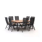 Bellagio Lugo/Linosa 160x160 cm Gartenmöbel-Set 9-teilig verstellbar