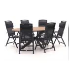 Forza Capri/Fidenza ovaal 220cm dining tuinset 7-delig verstelbaar