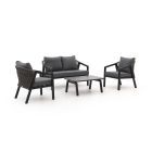 Forza Iseo Sessel-Sofa Lounge-Set 4-teilig