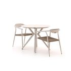 Manifesto Cavone/Sora  ø 90 cm Gartenmöbel- Set  3-teilig Stapelbar