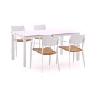 Bellagio Cino/Menzano 160 cm Gartenmöbel-Set 5-teilig stapelbar