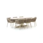 Apple Bee Pine Key/Zanzibar dänisch oval 220 cm Gartenmöbel-Set 7-teilig