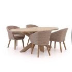 Intenso Tropea/ROUGH-Y Ellips 200 cm Gartenmöbel-Set 5-teilig