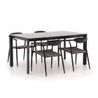 Manifesto Cavone/Sestino 160 cm Gartenmöbel-Set 5-teilig stapelbar