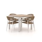 Manifesto Belpasso/Fidenza 90 cm Gartenmöbel-Set 5-teilig stapelbar