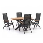 Hartman Da Vinci/Stephanie 200cm dining tuinset 5-delig verstelbaar