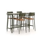 Bellagio Cino 175 cm Gartenbar-Set 5-Teilig Stapelbar