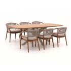 Bellagio Brasimone/Induno dänisch oval 240 cm Gartenmöbel-Set 7-teilig stapelbar