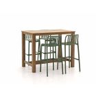 Forza Cali/ROUGH-X 135 cm Gartenbar-Set 5-teilig stapelbar