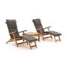 Sunyard Country/Wales 60 cm Deckchair-Set 3-teilig