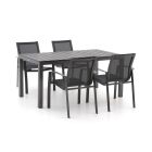 R&S Design Altea/Fidenza 160 cm Gartenmöbel-Set 5-teilig stapelbar