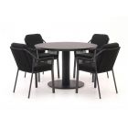 Tierra Outdoor Liv/La Fonte ø 120 cm Gartenmöbel-Set 5-teilig stapelbar