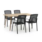 Bellagio Dranera/ROUGH-K 160 cm Gartenmöbel-Set 5-teilig stapelbar