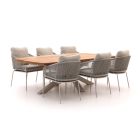 SUNS Revello/Induno dänisch oval 220 cm Gartenmöbel-Set 7-teilig