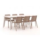 Forza Narni/Sora 220 cm Gartenmöbel-Set 7-teilig stapelbar